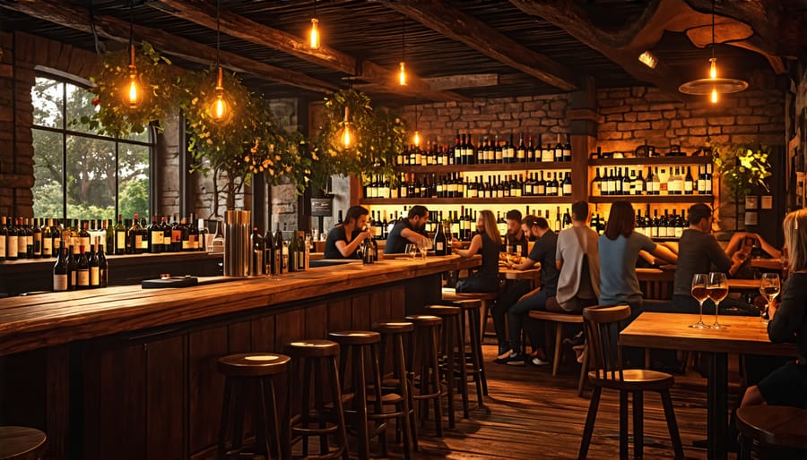 Inviting atmosphere of a Toronto wine bar specializing in organic pours