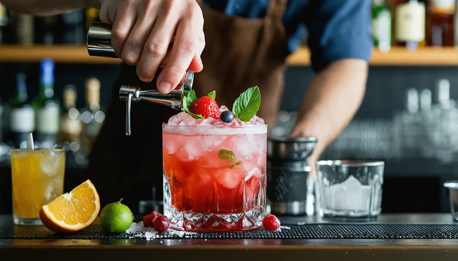 Bartender preparing a seasonal Toronto Cocktail variation