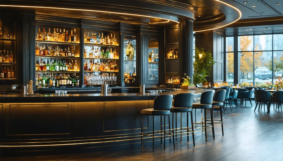 Interior of a high-end Toronto cocktail bar