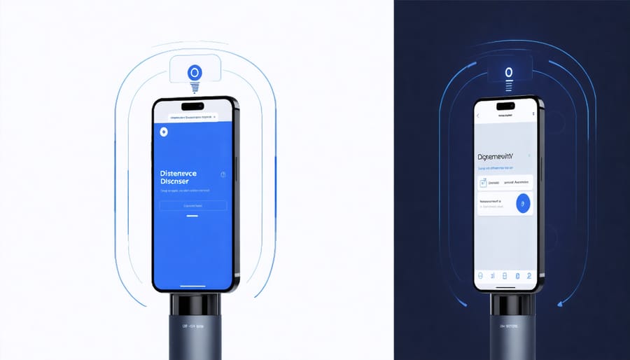 Smartphone app interface displaying beverage customization options and dispenser controls