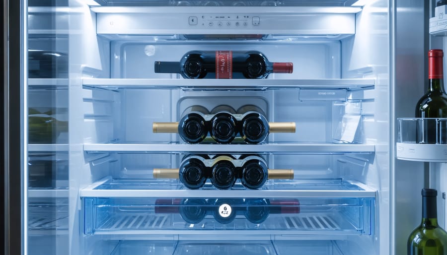 Temperature-controlled wine storage compartment in smart refrigerator