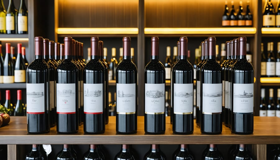 Diverse selection of kosher wines on display in Toronto wine shop